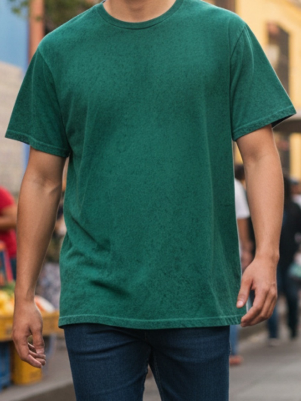 Billabong filthy habits faded speckled teal tee m